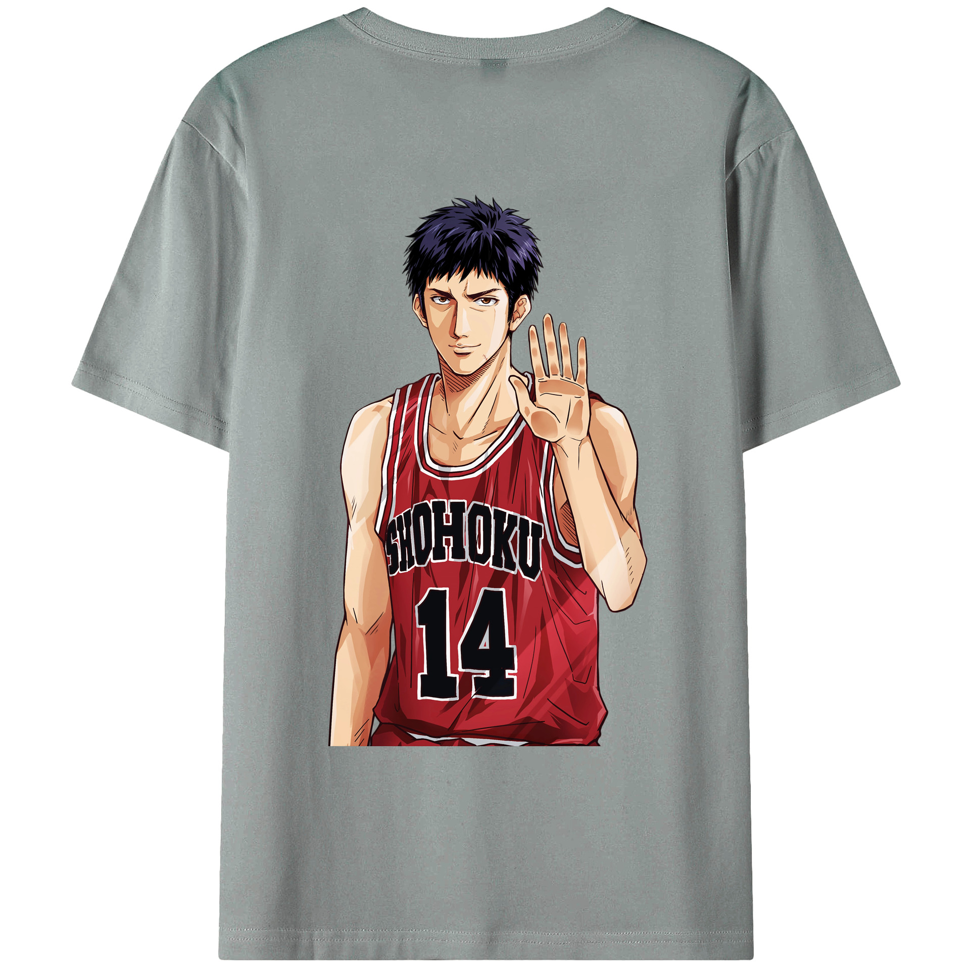 （画像用） SLAM DUNK／スラムダンク 綿100％ メンズ半袖Tシャツ（バックプリント） 通気性